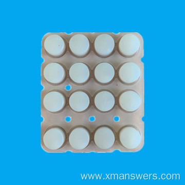 Transparent Silicone Elastomer Button Pad for LEDs